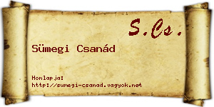 Sümegi Csanád névjegykártya