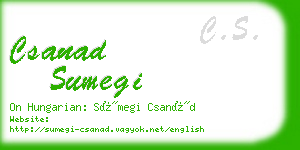 csanad sumegi business card